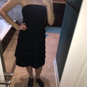 Gap Black Strapless Cocktail Dress